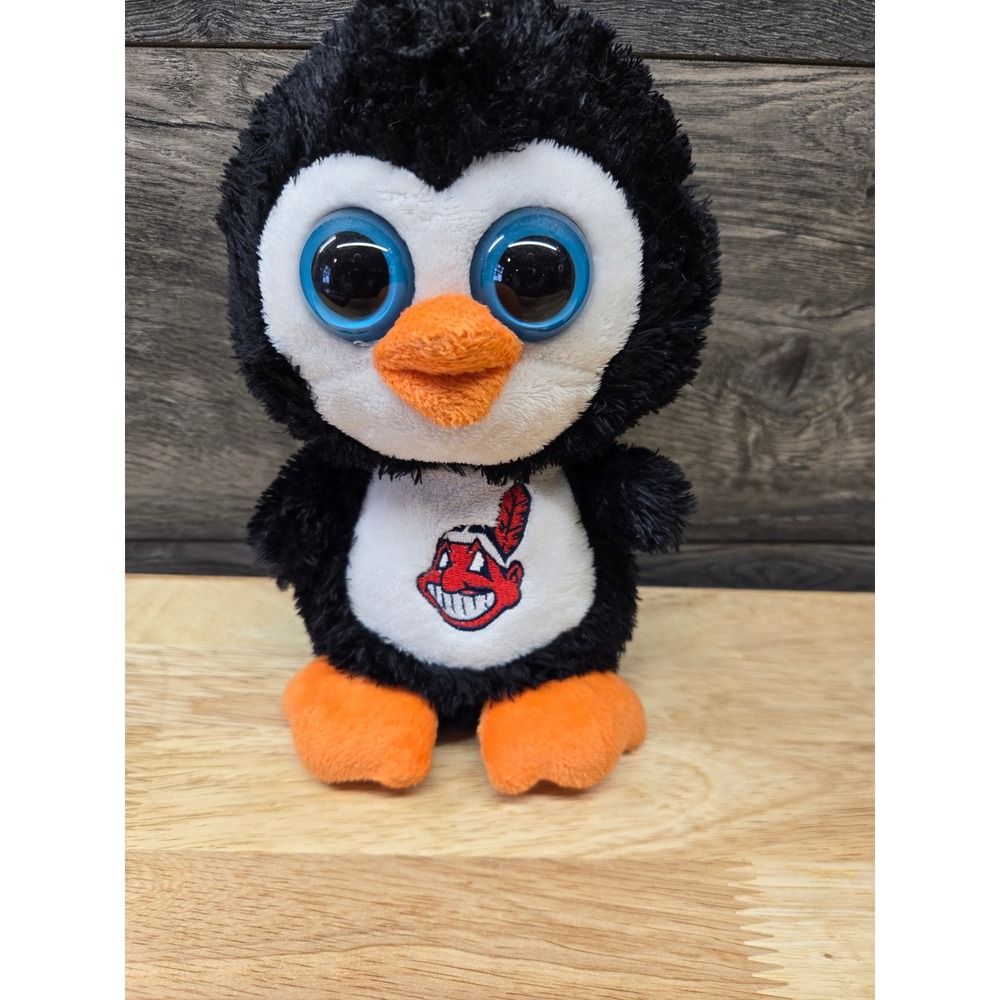 Ty Beanie Boos Cleveland Indians Penguin Plush Chief Wahoo MLB Baseball 9 inch